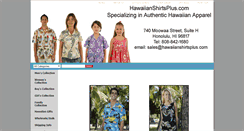 Desktop Screenshot of hawaiianshirtsplus.com